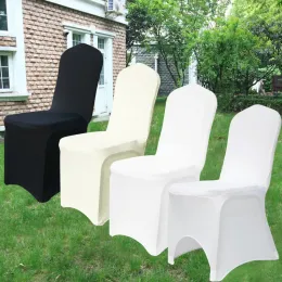 Universal Stretch Spandex Chair Covers, Wedding Party, Banket, Hotel Decor, White and Black, 50 PC, 100 PCS