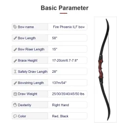 Toparchery Archery 60 Inch Takedown Recurve Bow ILF Bow 25-50lbs Wood Laminated Bow for Outdoor Shooting Sports Hunting Bow Set