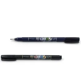 Tombow Fudenosuke Soft Brush Pen and Hard Tip Art Marker Black Ink for Calligraphy Practice Drawings Sketch Lettering Pens