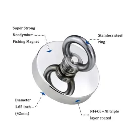 600 kg Neodym Magnete Super starke Imanes de Neodimio Super Potentes Neodym Fischereimagnet Schwerleistungs -Seltenerde Magnet