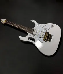 JEM 7V WH Steve Vai Электро -гитара 24 Fret Double Bocking Basswood Body Maple Sece Белый черный золотой аппаратный оборудование.