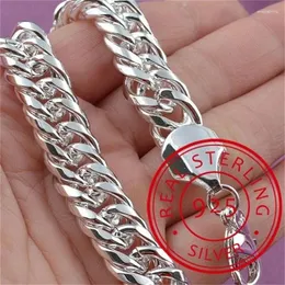 Charm Bracelets Whelesale Silver Color Noble Nice Chain Solid Bracelet For Women Men Charms Party Gift Wedding Fashion Jewelry