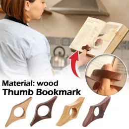 Marcador de madeira para livros de livros de livros de escritório, suporte para livros de polegar, conveniente marcador de uma mão.