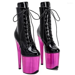 Dance Shoes 20CM/8inches PU Upper Modern Sexy Nightclub Pole High Heel Platform Women's Ankle Boots 129