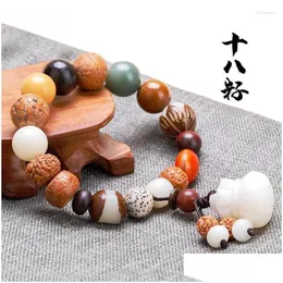 Beaded Strand Arrival Handheld Eighteen Zis Mtifunctional Bodhi Star Moon Bead Bracelet For Men And Women Drop Delivery Jewelry Bracel Dhsrf