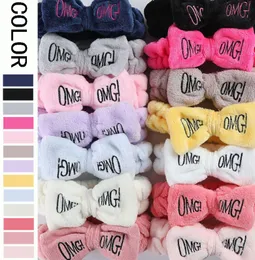 Omg pannband kvinnor bowknot hårband elastiska huvud wraps flickor turban söt Hairlace Bow Hair Band för smink ansikte tvätt spa yoga sh1643385