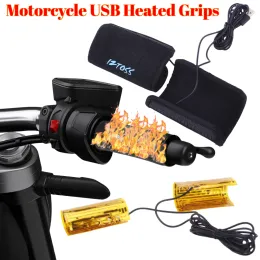 Moto impugnature riscaldate USB manubrio bici bici USB Impugnate riscaldate a caldo Elettrico manico invernale manubrio manubrio impugnature rimovibili