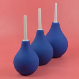 Bulbi clistere al silicone medico ad anale per uomini e donne che lavano il kit di pulizia 160ml (blu)