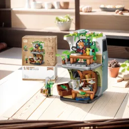 Evler Yapı Taşları Mini Bloklar Yaratıcı Düşünme Diya Oyuncak Fantezi Manzara Evleri Çocuklar için Oyuncaklar Yapı Taşları