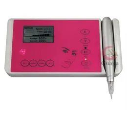 Permanent Makeup Rotary Tattoo Machine Kit Professional Eyebrow Tattoo Pen Rechargeable Panel dermografo With Tattoo Needle3441371