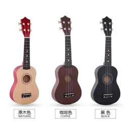 21 tum ukulele sopran basswood akustisk nylon 4 strängar ukulele färgglad mini gitarr för barn gåva med strängar och picksfor barn ukulele gåva