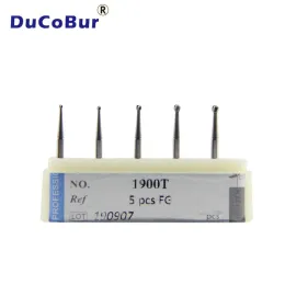 Ducobur 5pcs/box 치과 용 텅스텐 카바이드 공 모양의 Burs FG Shank Dentistry 액세서리 연마 키트 도구
