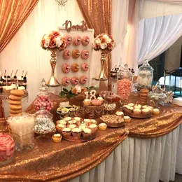 180x120cmスパンコールテーブル布長方形のキラキラテーブルカバー結婚式の誕生日パーティーイベントのためのローズゴールドテーブルクロスホーム装飾