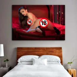 Bata sexy bunda nus girl adulta erótico imagem de tela pintando pôsteres pornôs hd impressão para decoração de arte de parede de salão de casa