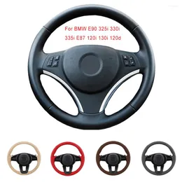 Steering Wheel Covers DIY Special Original Car Cover For E90 325i 330i 335i E87 120i 130i 1 Artificial Leather Braid