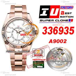 Sky Bewohner 336935 A9002 Automatische Herren Watch IUF 42mm Roségold weißes Zifferblatt 904L Oyststeel Armband Super Edition mit SMAE Serial Card Uhren reinigen Reloj Ptrx