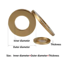 真鍮銅フラットワッシャーM2.5 M3 M4 M5 M6 M8 M10 M12 M14 M16 M18 M20 M22 M24