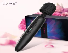 Luvkis Large Av Magic Wand Massager MR20 Toy sexo vibrador para mulheres poderosas 20 Modo vibrato Produto adulto para fêmea USB Charge T6252020