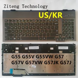 Tastiere tastiera del laptop coreano inglese con retroilluminazione per Asus G55 G55VW ROG G55V G75 G57 G57V G57VW G57J G57JK