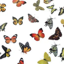 40pcs/sacchetto adesivi colorati farfalla per animali domestici trasparenti ripieni di resina epossidica decorativa trasparente per artigianato di resina epossidica fai -da -te decorazione del libro