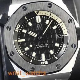 Kolekcja zegarków AP Royal Oak Offshore Series 42 mm Dia 18K Platinum Precision Stal Stal Automatyczna mechaniczna męska zegarek luksusowy zegarek 15720cn
