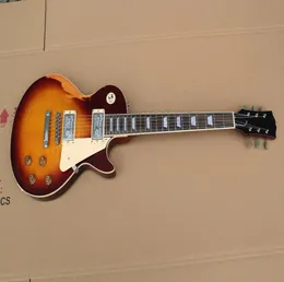 Fabriksanpassad tobaks solbrystelektrisk gitarr med vintage stylewhite pärla fret inlaywhite binding can anpassas9369026