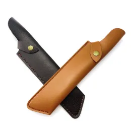 1 Stück Kuhlattenkuh Leder tragbare Klinge gerade Messer Scheide Scheidescheide Hosenhalter Aufbewahrung mit Messingschnalle