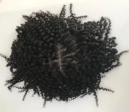 Full Dantel Erkekler Toupee Afro Kıvırcık İsviçre Dantel Erkekler Peruk Kıvırcık Yüksek Kalitesi Özelleştirilebilir MEN039S Toupee Döndürme Sistemi3003104