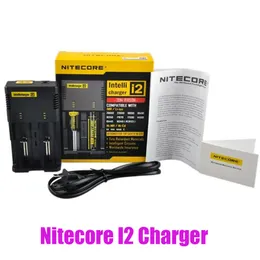 Orijinal Nitecore Yeni I2 Şarj Cihazı LCD Ekran Pil Akıllı 2 Çift Slot IMR 14500 18650 26650 20700 21700 Evrensel Li-Ion Pil Şarj Cihazları Geri Dönüş