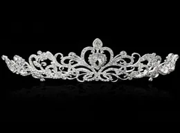 Bling Silver Crystals Wedding Tiaras Crowns de noiva de miços