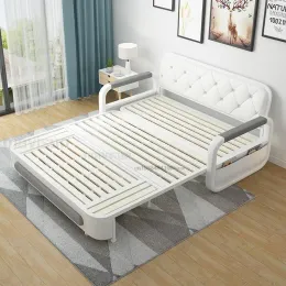 Multifunktionell vikbar bäddsoffa vardagsrum liten lägenhet fast trä kärlekssats soffa 1,5 meter balkong ekonomisk soffa