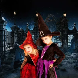 Halloween Backdrops Friedhofs -Kulissen für Fotografie gruselige Friedhofsfoto Hintergrund Halloween Party Dekoration