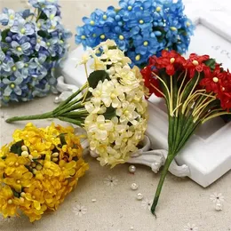 Dekorativa blommor konstgjorda falska blommor girland godisbox bröllop dekoration med corsage huvudbonad väggmaterial siden siden