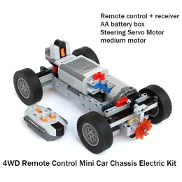 MOC التقنية 4WD رباعية الدفع سيارات كهربائية مركبة عن بُعد طراز المحرك المحرك التفاضلي للبناء