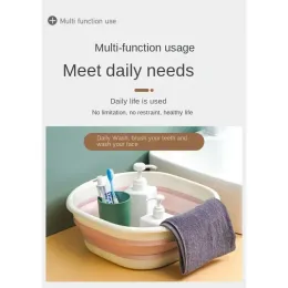 Plastic Folding Basins Portable Wash Basins Folding Laundry Tub Baby Adult Basin Bathroom Kitchen Accessories Wash Basin