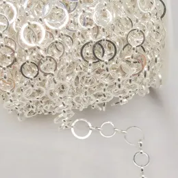 1 metro/lotto 8 mm 10 mm di collegamento cerchio catena metallica in rame a forma di forma di rame per gioielli fai-da-te che catena di braccialetti alla collana accessori