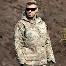 Herbst und Winter Camouflage Military Tactical Jacket Herren wasserdichte winddichte winddichte mit Kapuze-Sportkleidung-resistenten Mehrfachpocket-Mantel