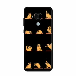 For Nokia C30 Case Soft Phone Black Cover For Nokia G50 5G C21 G20 5.4 1.4 Cases Thin TPU Coque Smile Face Love Cute Print Funda