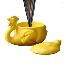 Миски Керамическая странная чашка 220 мл соленой куриной кружки с тисненой формой для чайного кофейного молока и других напитков