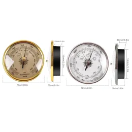 3 em 1 barômetro Hygrometer Thermeter Set Fishing Barometer 72mm doméstico