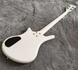 Custom Prince One Eye White Signature 4 Strings Electric Bass Guitar Hand Work Paint Chrome Hardware3337322