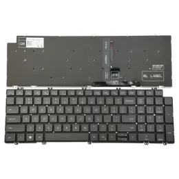 Teclados novos teclados latinos espanhóis dos EUA para Dell Latitude 5520 5521 Precisão 3560 3561 laptop com retroiluminado inglês RU SP LA