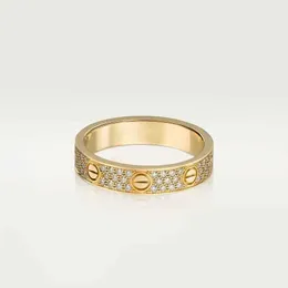 Anello d'amore per carto di van bracciale per donne e uomini con set completo a diamante Sky Star Gold Coppia Gold Ring Gold Titanium in acciaio Gioielli non sbiaditi