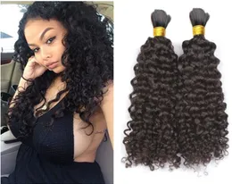 Haare Bulk Kinky Curly Afro Mongolian 3PCS Bulks Hair für Braids9990049