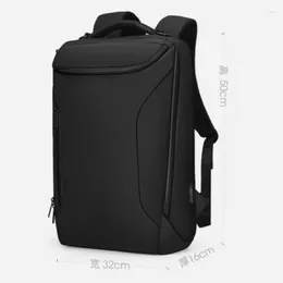 O carregamento da mochila se encaixa em laptop e equipamentos de tecnologia de 17 polegadas para homens com negócios de viagens à prova d'água USB