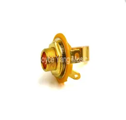 Niko 10pcs gitara elektryczna Goldplated 14 Quot mono wejściowy gniazdo gniazda gniazda wyjściowa 635 mm gniazdo dla strat elektrycznych 3515428