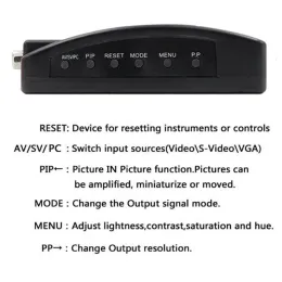 BNC do VGA Converter S-Video Converter Adapter dla komputera/projektora/monitora za pomocą kabla DC