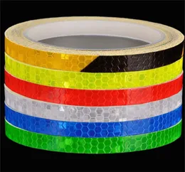 1CM8M Bicycle Wheels Reflect Fluorescent MTB Bike Reflective Sticker Strip Tape For Cycling Warning Safety Bicycle Wheel Decor2846906