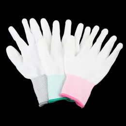 2pcs Новые антистатические перчатки против статических электронных рабочих перчаток ESD Pu, покрытые пальцами Antiskid для защиты пальцев