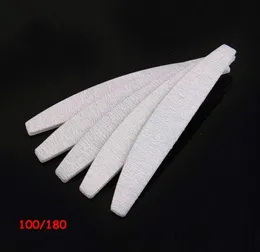 100 PCSLOT Sands Paper Sliping Good Quality Manicure Professional 100180 Gray Zebra Half Moon Nail File For Salon Shopp5637001